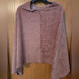 Cozy Pink Textured Women's Sweater/shawl